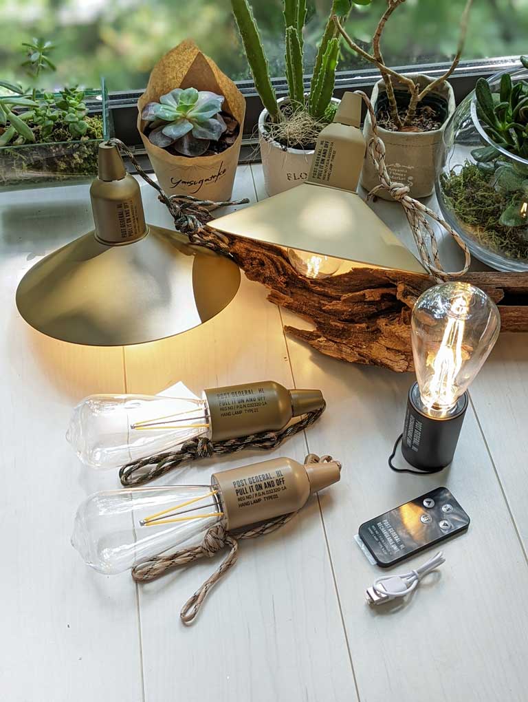 ハングランプ キャンプ照明 5灯セット POST GENERAL TYPE01 x 2/TYPE02